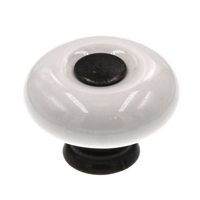 Amerock Allison 1 1/4 White Mushroom Cabinet Knob Pull BP878-30