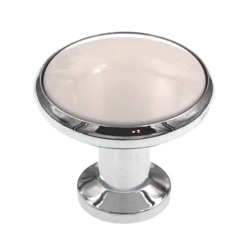 Amerock Allison 1 3/16 White Round Cabinet Knob Pull 14351WCH