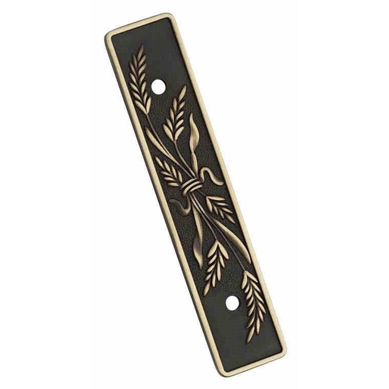 Amerock BP640-AE Traditional Classics 3cc Pull Backplate Wheat Design Antique English