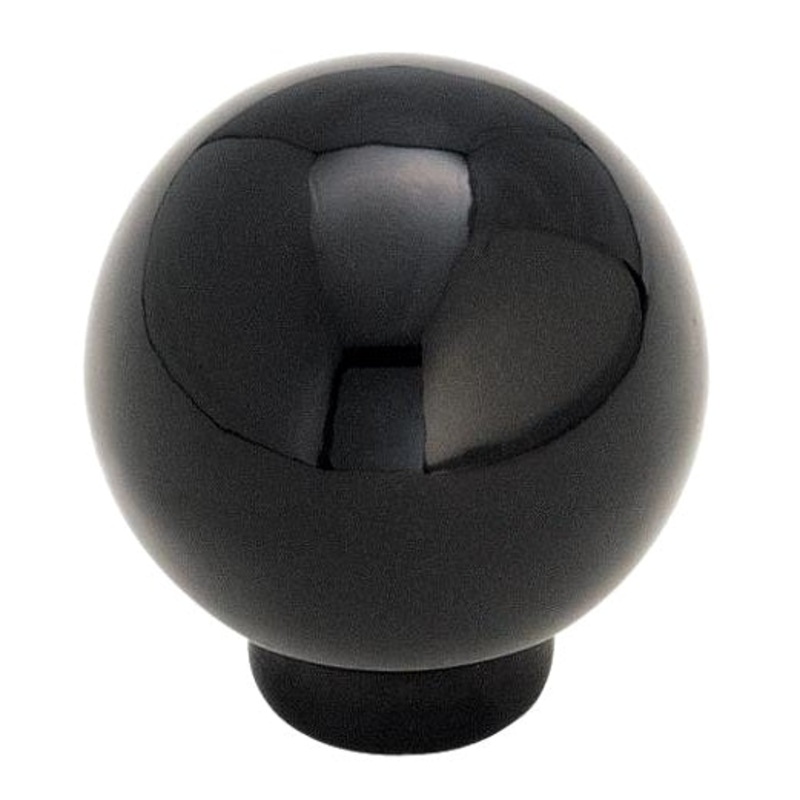 Amerock Ceramics 1 1/4 Black Porcelain Globe Cabinet Knob Pull BP72001-BK