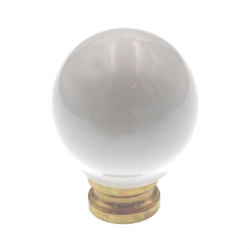 Amerock Hardware BP726-30 White Porcelain 1 Cabinet Knob Pulls with Brass Base