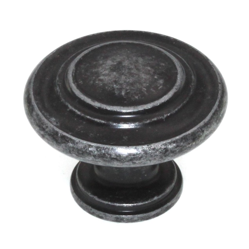 Amerock Inspirations BP1586-WID Wrought Iron Dark 1 3/8 Ringed Cabinet Knob Pull