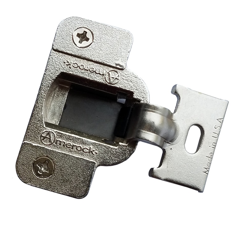 Amerock Nickel 105 deg. Partial Wrap 5/8 Overlay Concealed Hinge LD2143K-3-14