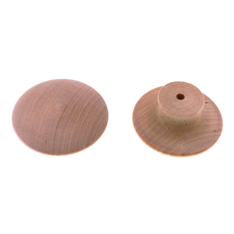 Amerock Pair (2 Pack) 2 Natural Birch Wood Round Cabinet Knob BP814-WD