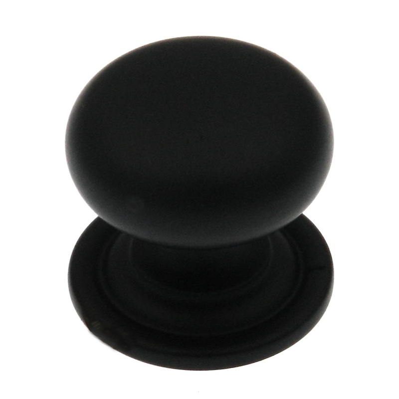 Cliffside 158-FB Flat Black Finished Solid Brass 1-3/16 Cabinet Knob Pull