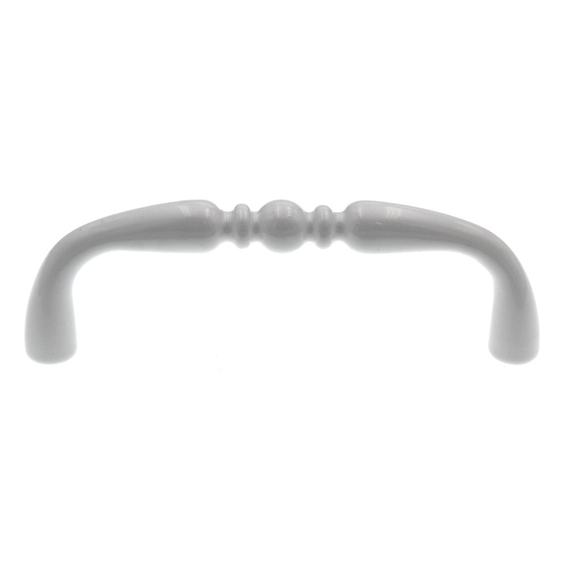 Hickory Hardware Conquest P14451-W White 3 in. Centers Cabinet Handle