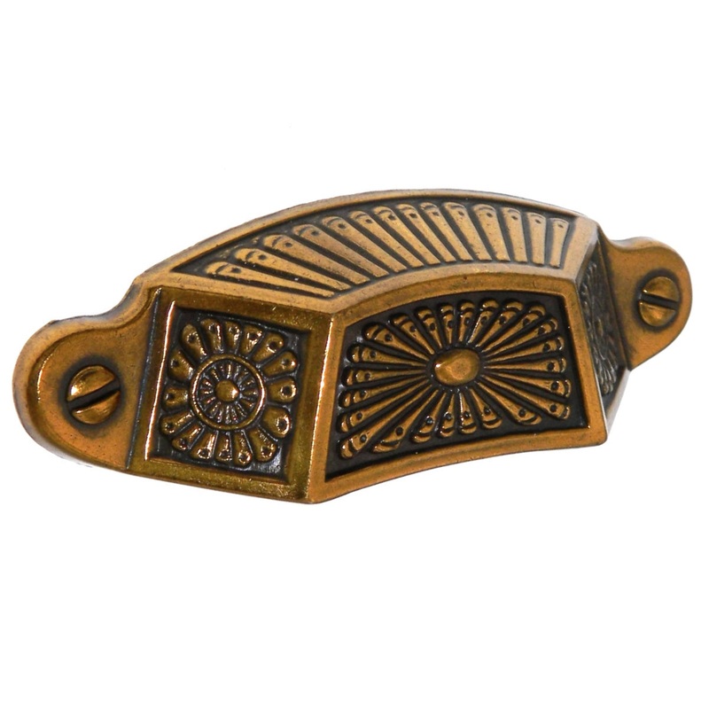 Hickory Hardware Southwest Lodge P392-LPH Lancaster Brass 3cc Cabinet Cup Pull