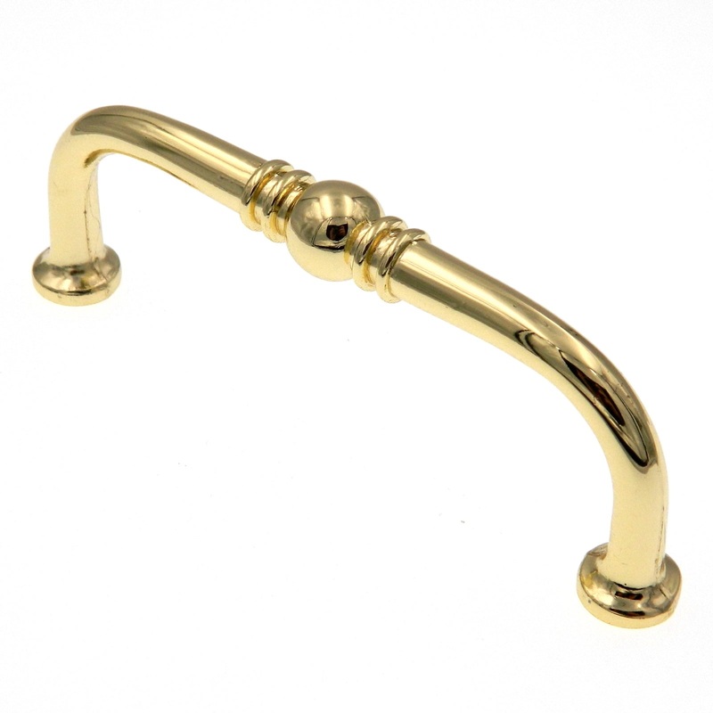 Hickory Manor House Polished Brass Decorative 3 3/4cc Handle Pull P369-PB