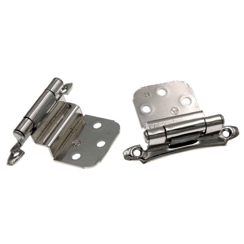Pair Amerock Face Mount Polished Chrome 3/8 Inset Hinges Self-Closing BP7928-26