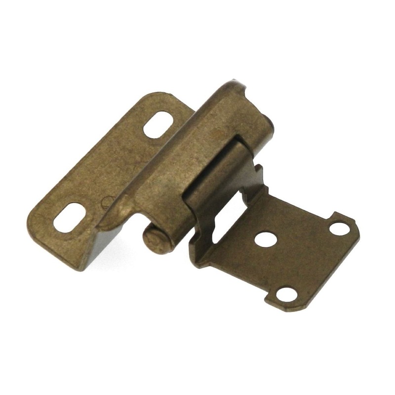 Pair Amerock Face Mount Self-Closing Partial Wrap 1/2 Overlay Hinges BPR7550BB