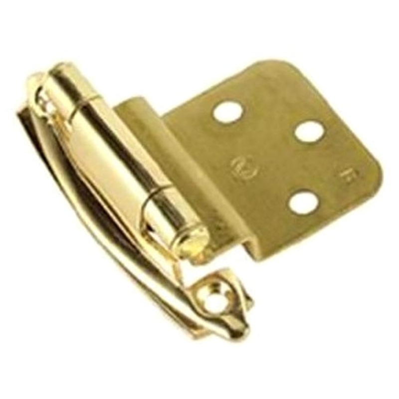 Pair of Amerock BP1456-3 Solid Brass 3/8 Inset Face Mount Self-Closing Cabinet Hinges