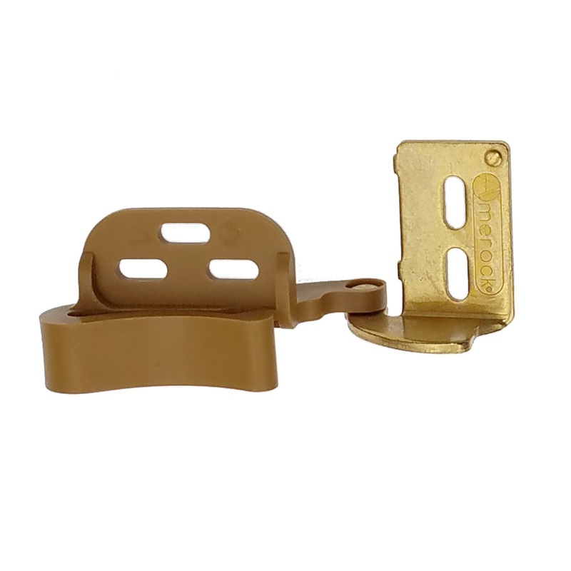 Pair of Amerock BP2604-3 Polished Brass 3/8 Inset Self-Closing Knife Hinges