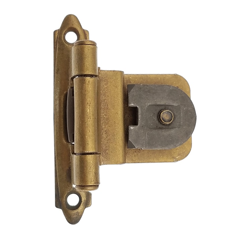 Single Demountable Cabinet Hinge 3/8 Inset Burnished Brass CM7750-BB