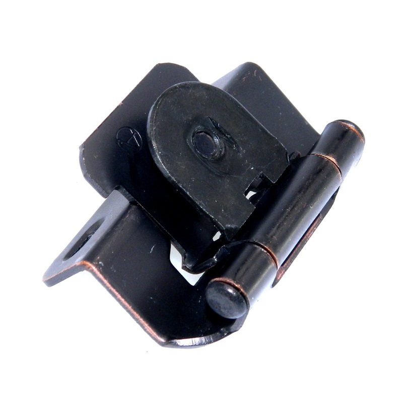 1 Pair Demountable Cabinet Hinges, 1/2 Overlay, Oil-Rubbed Bronze BP8719-ORB