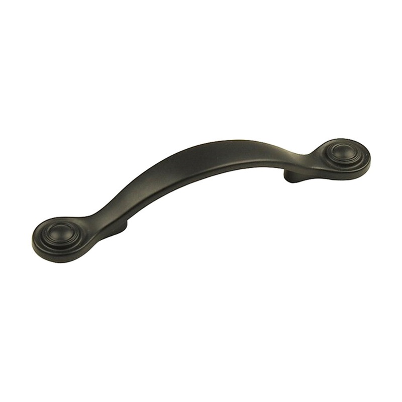 Century Baroque 25143-MB Matte Black 3cc Arch Pull Cabinet Handle