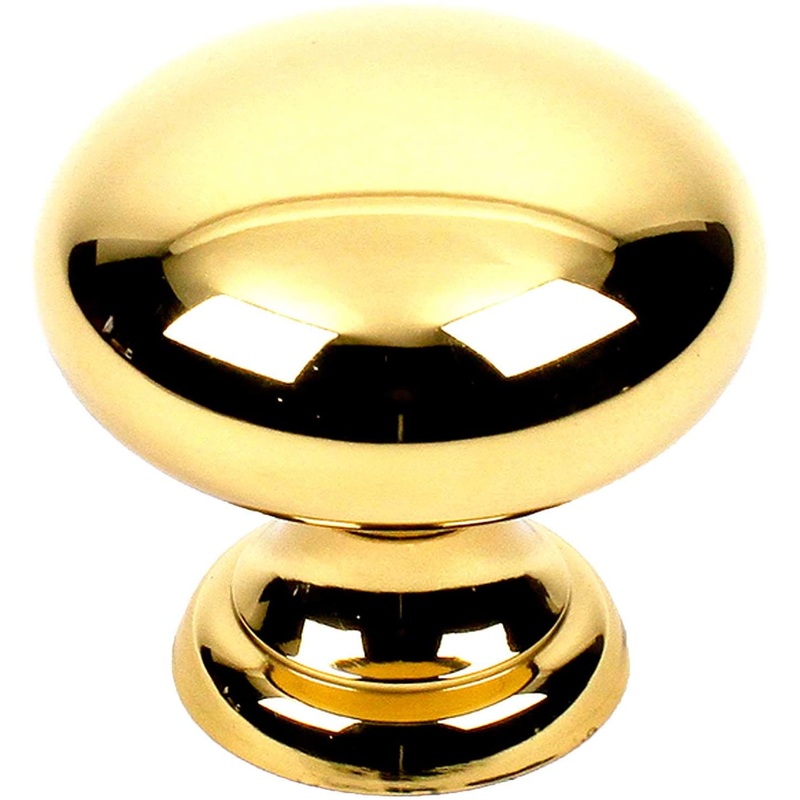 Century Elegance 11907-3 Polished Brass 1 3/8 Solid Brass Cabinet Knob Pull