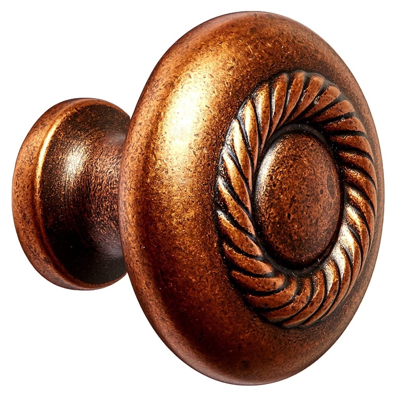 Century Hardware Aztec 21306-AC Antique Copper 1 1/4 Cabinet Knob Pull