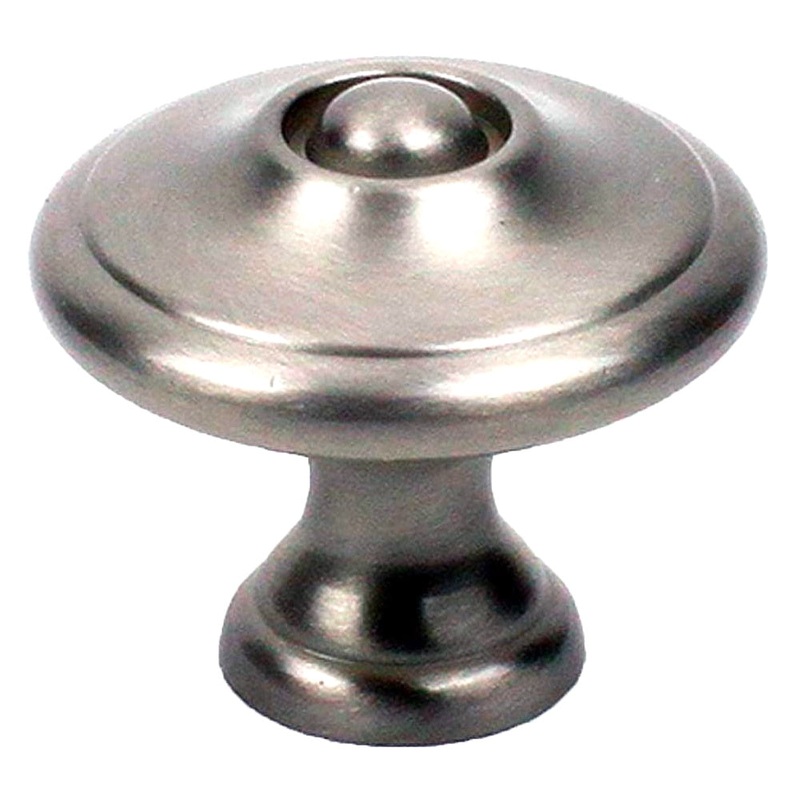 Century Hartford 15825-DSN Dull Satin Nickel 1 3/16 Solid Brass Cabinet Knob