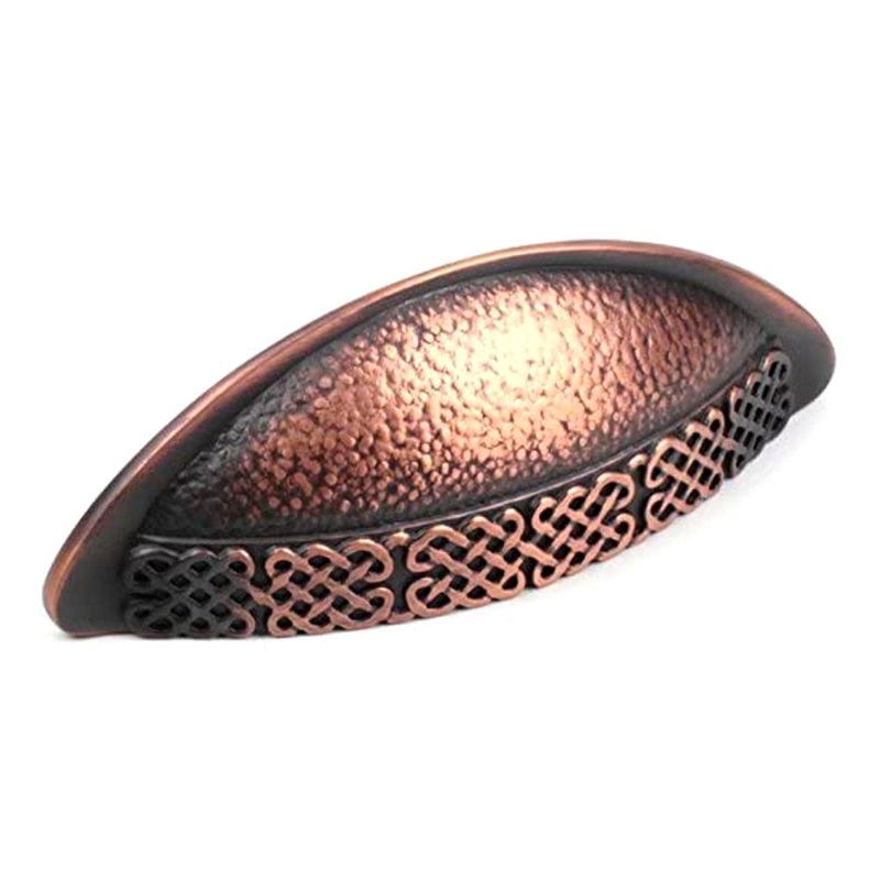Century Highlander 29253-WCU Weathered Copper 3 and 3-3/4cc Drawer Cup Pull