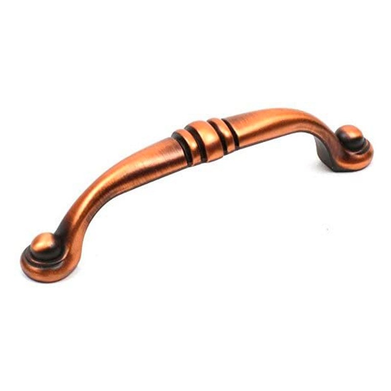 Century Lisbon 21446-ACH Brushed Antique Copper 3 3/4 (96mm)cc Cabinet Handle