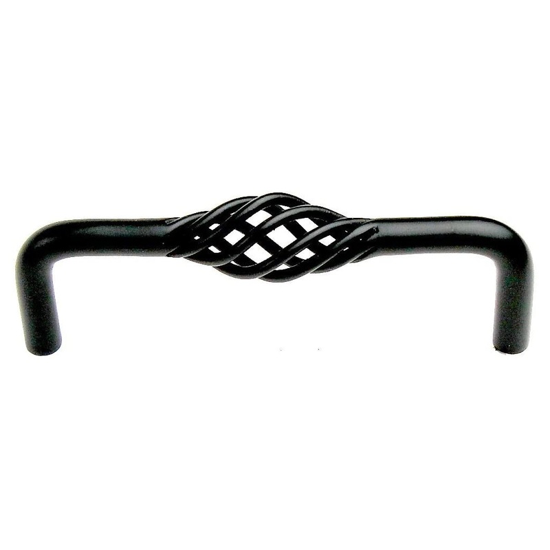 Century Orleans 44047-MB Matte Black 4cc Birdcage Drawer Handle