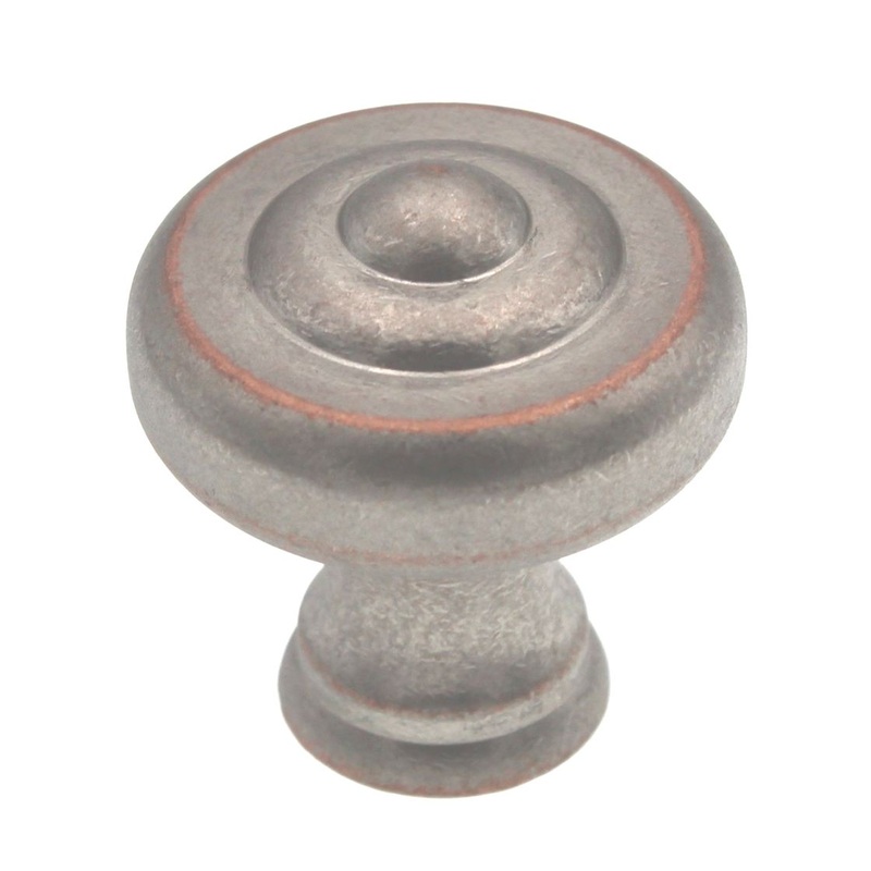 Century Yukon 18126-WNC Weathered Nickel Copper 1 1/4 Solid Brass Cabinet Knob