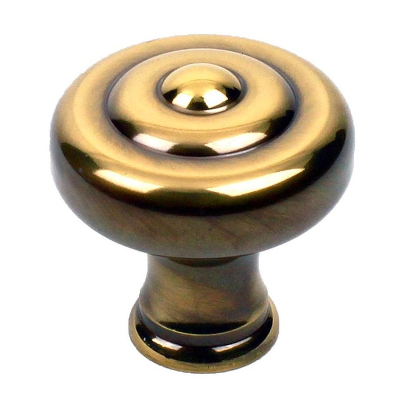 Century Yukon 18128-PA Polished Antique 1 1/2 Solid Brass Cabinet Knob Pull