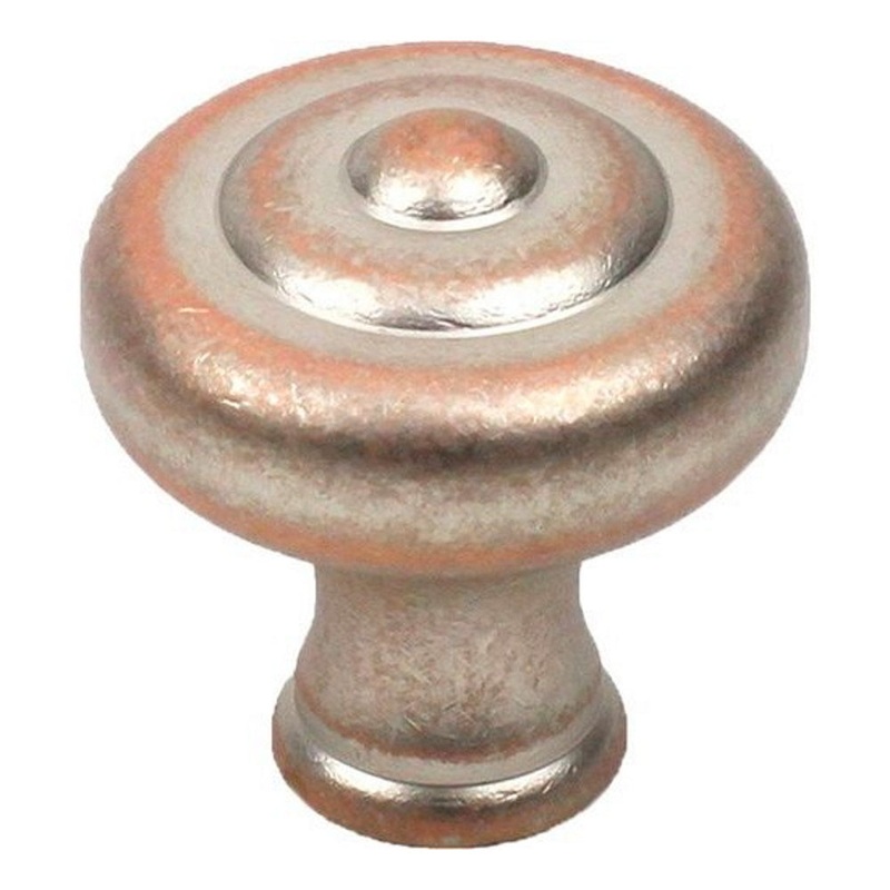 Century Yukon 18128-WNC Weathered Nickel Copper 1 1/2 Solid Brass Cabinet Knob