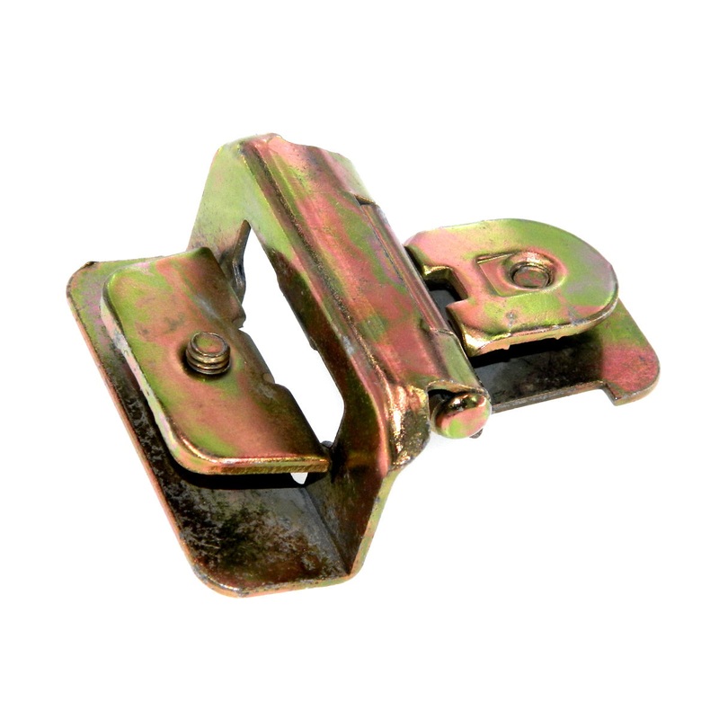Double Demountable Cabinet Hinge 1/2 Overlay Unfinished Brass CM8704-UF
