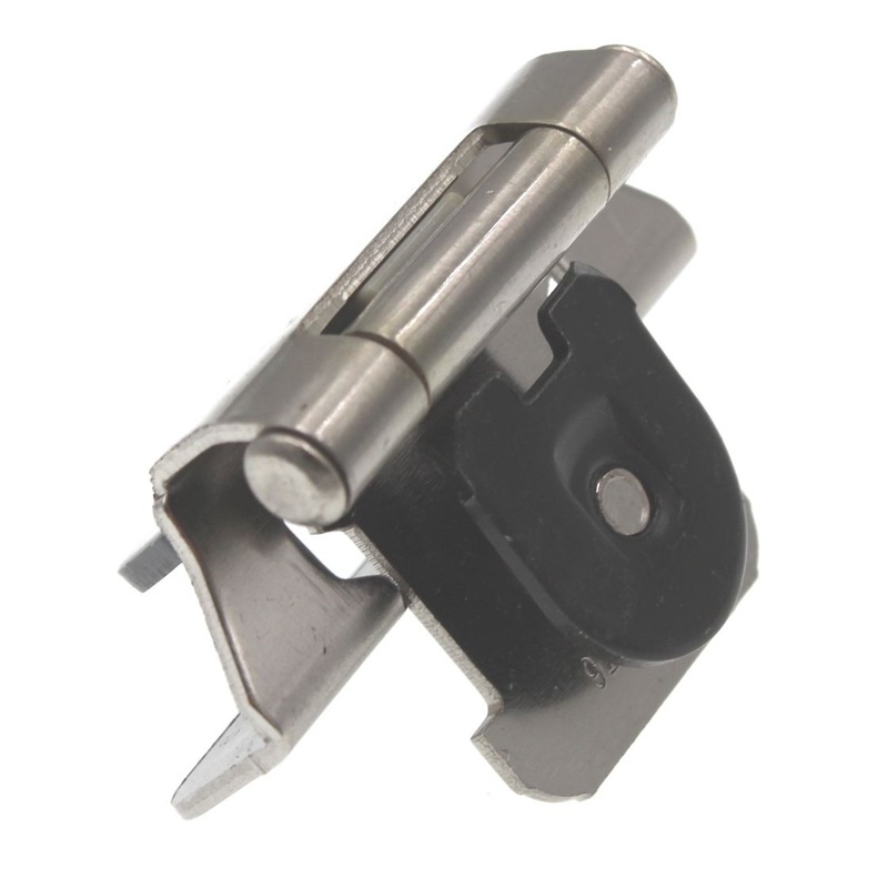 Double Demountable Cabinet Hinge 1/4 Overlay Bright Nickel CM8701-14