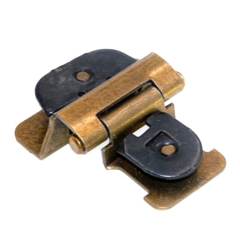 Double Demountable Cabinet Hinge 1/4 Overlay Burnished Brass CM8701-BB