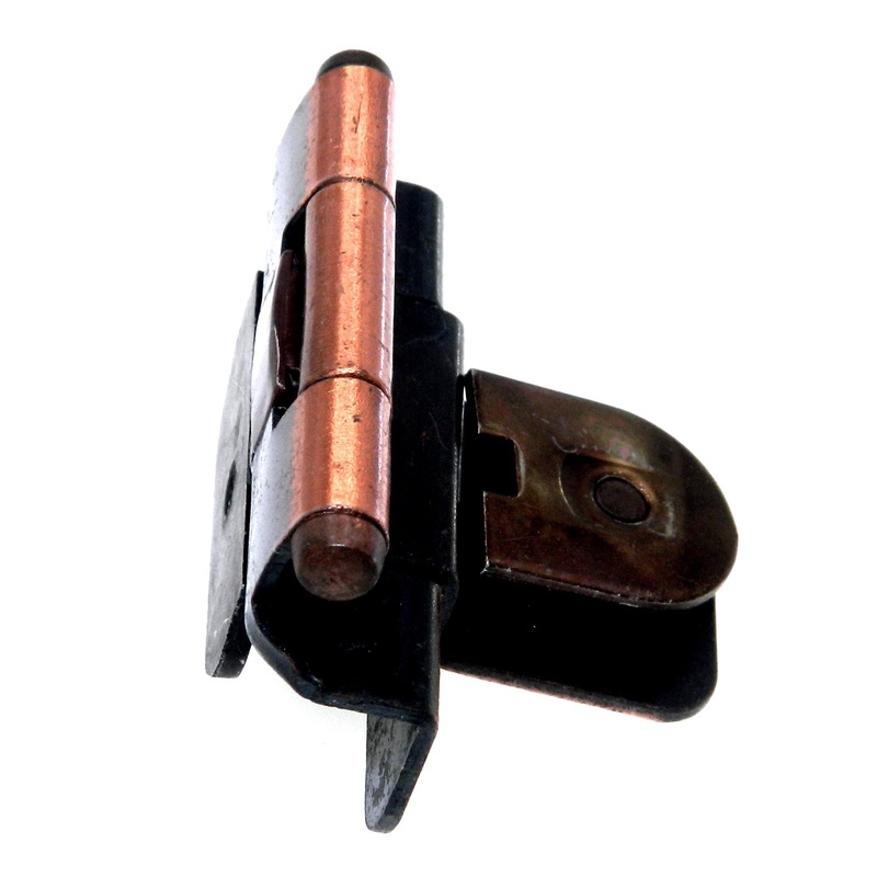 Double Demountable Cabinet Hinge 3/8 Inset Antique Copper CM7700-AC