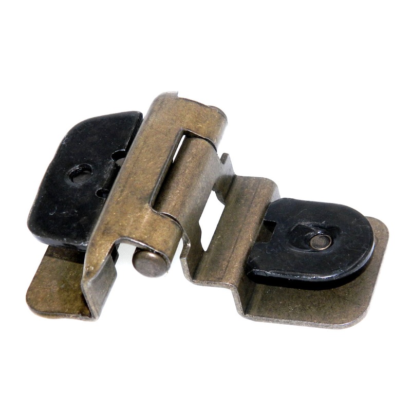 Double Demountable Cabinet Hinge 3/8 Inset Burnished Brass CM8700-BB