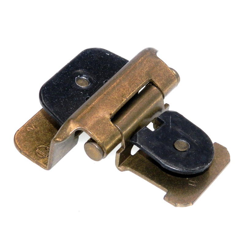 Double Demountable Cabinet Hinge 3/8 Overlay Burnished Brass CM8702-BB