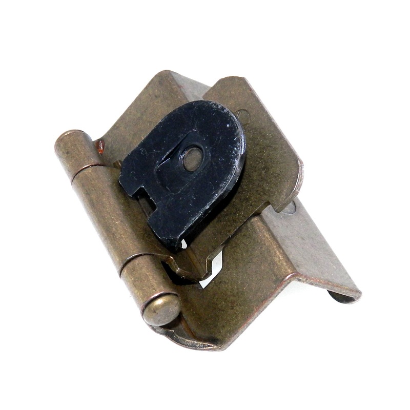 Single Demountable Cabinet Hinge 1/2 Overlay, Burnished Brass CM8718-BB