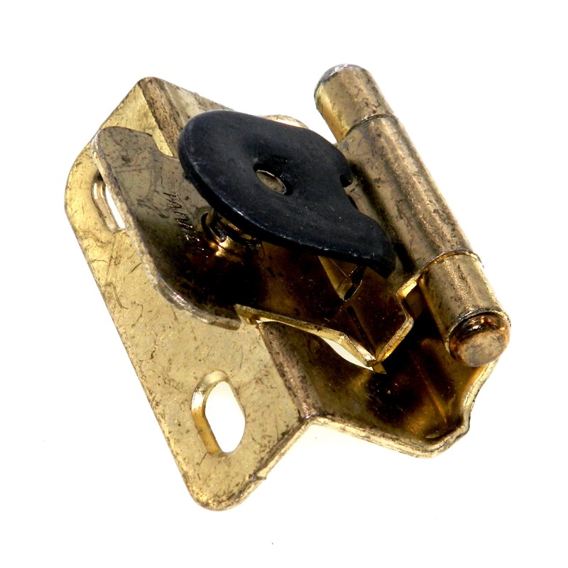 Single Demountable Cabinet Hinge 1/2 Overlay, Polished Brass CM8719-3