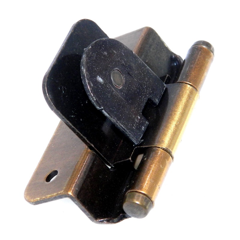 Single Demountable Cabinet Hinge 3/16 Overlay Antique English CM7715-AE