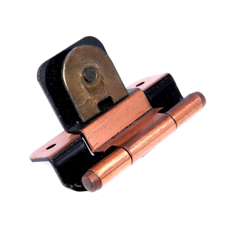 Single Demountable Cabinet Hinge 3/8 Inset Antique Copper CM7714-AC