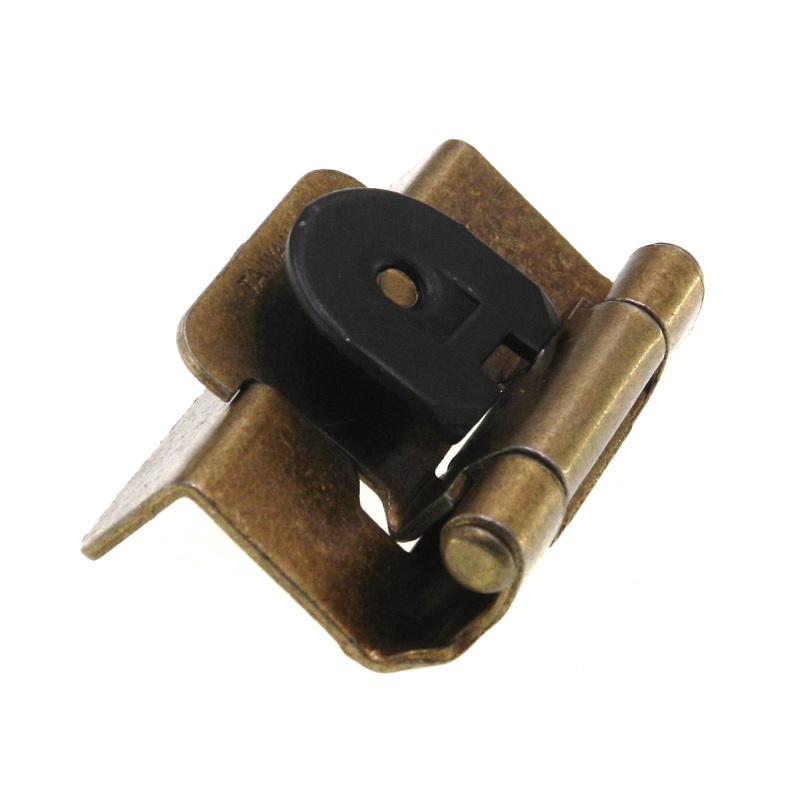 Single Demountable Cabinet Hinge 5/8 Overlay, Burnished Brass CM8721-BB
