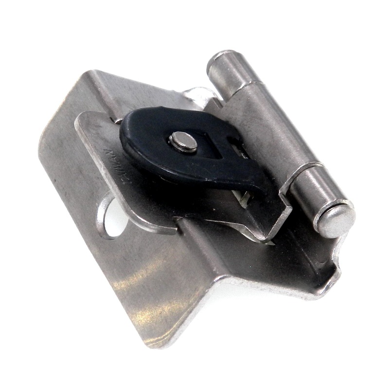 Single Demountable Cabinet Hinge 5/8 Overlay, Satin Nickel CM8721-G10