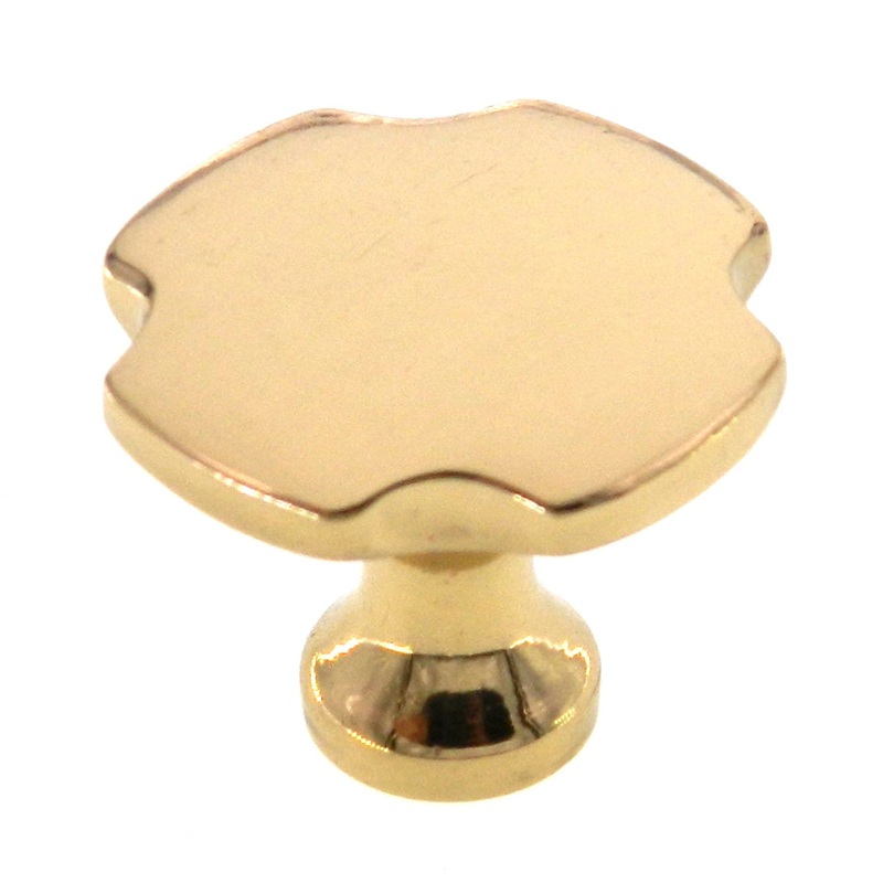 Amerock Advantage Bright Brass 1-1/4 Corner cut Cabinet Knob Pull BP1448-3