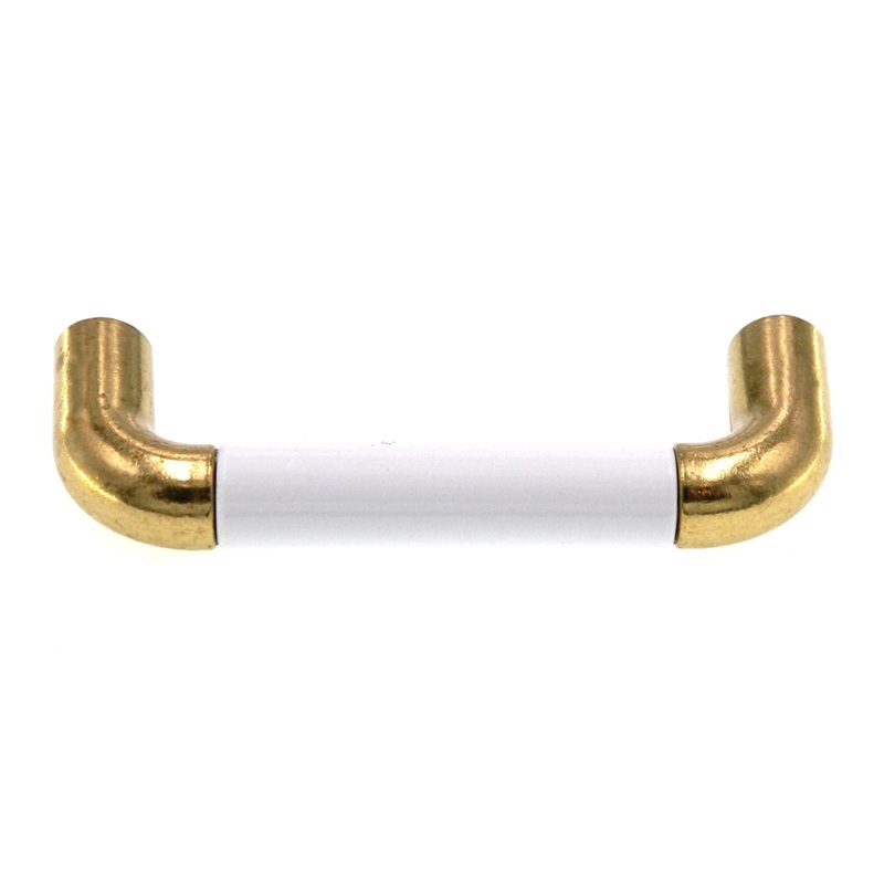 Amerock Classics Polished Brass, White 3 CTC Cabinet Handle BP76269-WH3