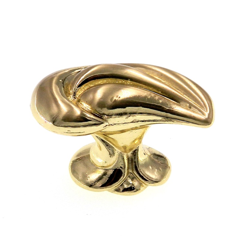 Amerock Expressions Sterling Brass 1 11/16 Swirl Cabinet Knob BP1476-O74