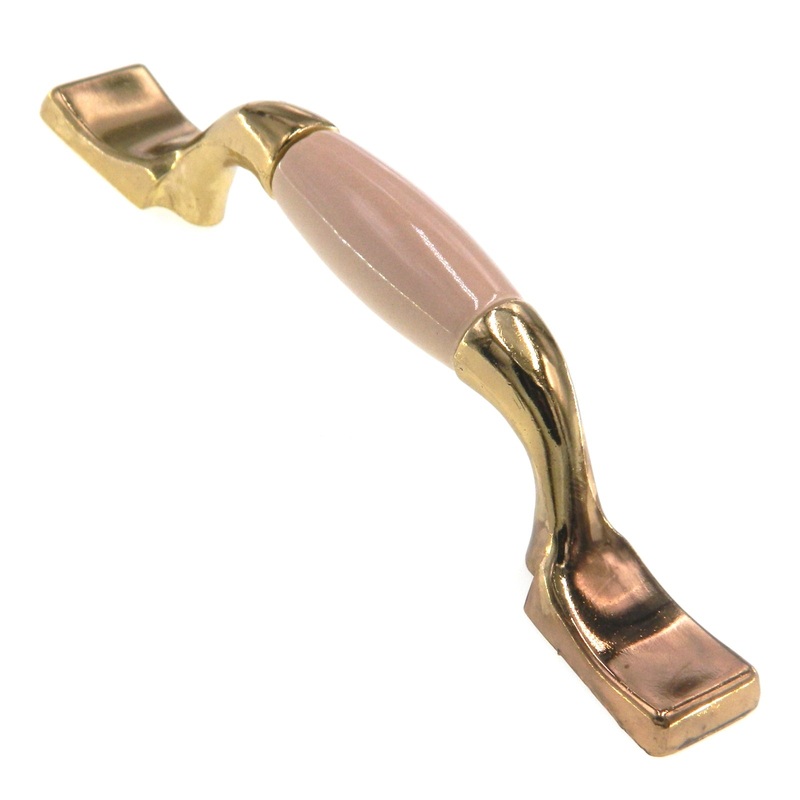 Amerock Royal Family Bright Brass Almond Center 3 CTC Cabinet Pull BP76240-AL3