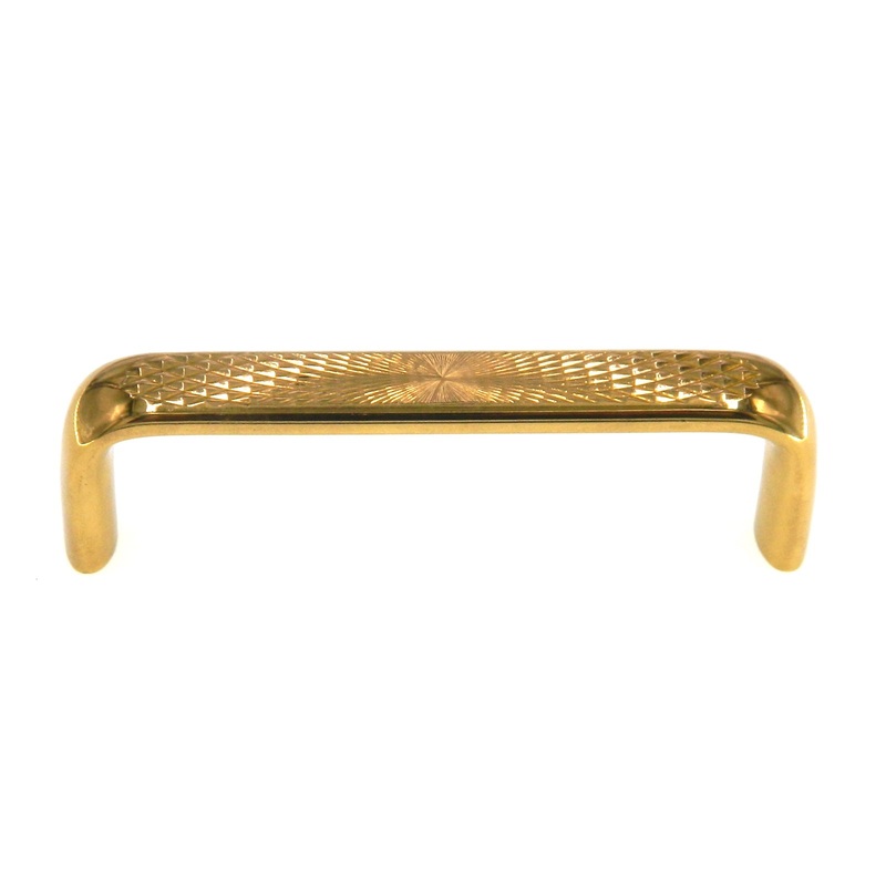 Belwith Manor House P9115 Solid Brass Diamond Cut Top 3 Ctr Cabinet Arch Pull