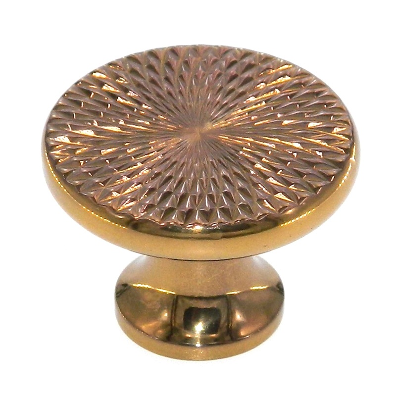 Belwith Manor House P9116 Solid Brass Diamond Cut Top 1 1/8 Cabinet Knob Pull