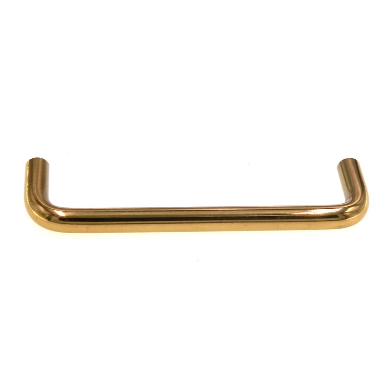 Belwith Manor House P9728 Polished Brass 4 CTC Cabinet Wire Pull Handle