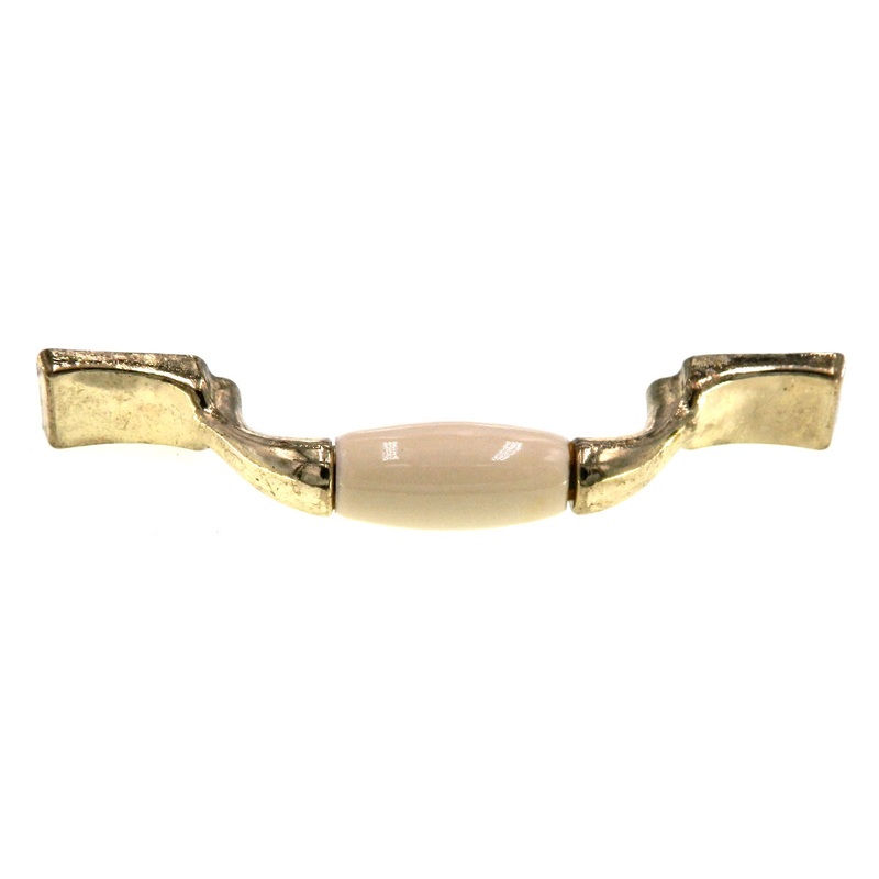 Belwith Tranquility P672-PAD Polished Brass Almond 3 CTC Cabinet Handle