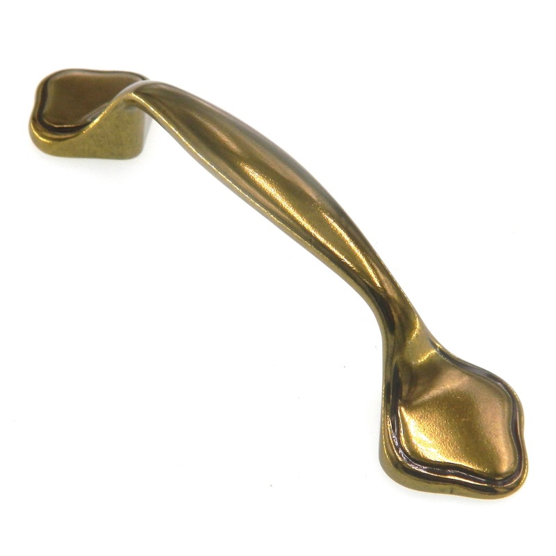 Vintage Amerock Allison Light Brass 3cc Cabinet Arch Pull Handle 253LB