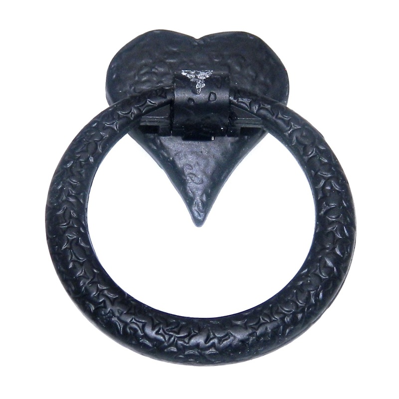Vintage Amerock Colonial Colonial Black 1 3/4 Ring Pull Furniture Knob BP409-CB